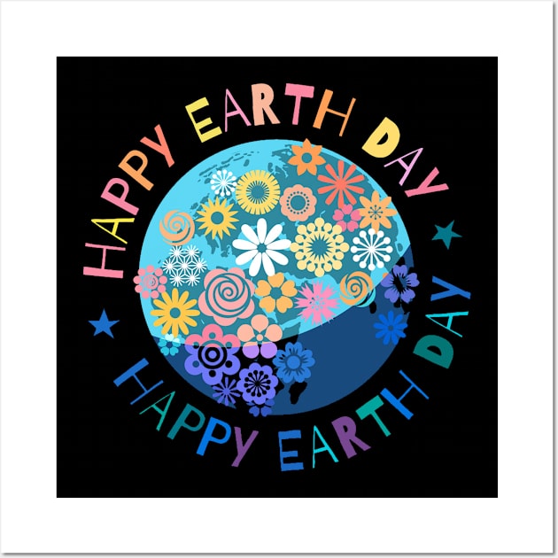 Happy Earth Day 4 Wall Art by Narkitaski